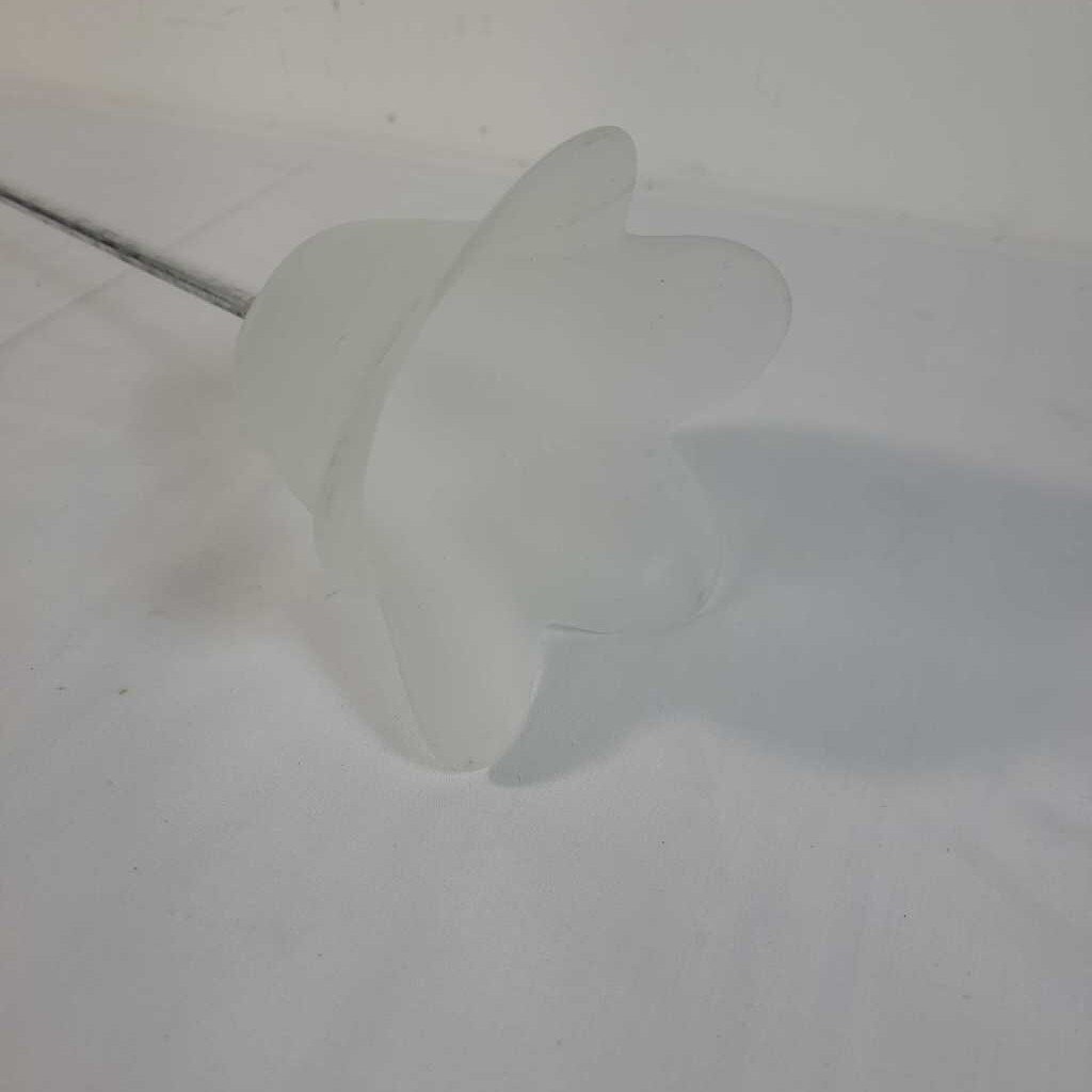 FROSTED GLASS FLOWER VOTIVE HOLDER FOR GARDEN