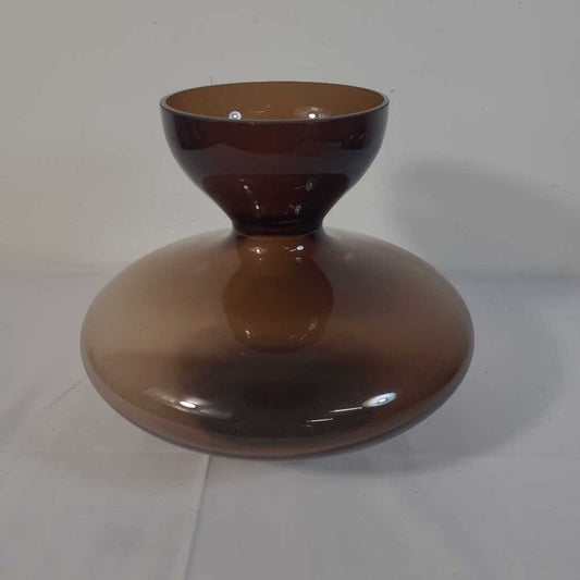 BROWN GLASS VASE