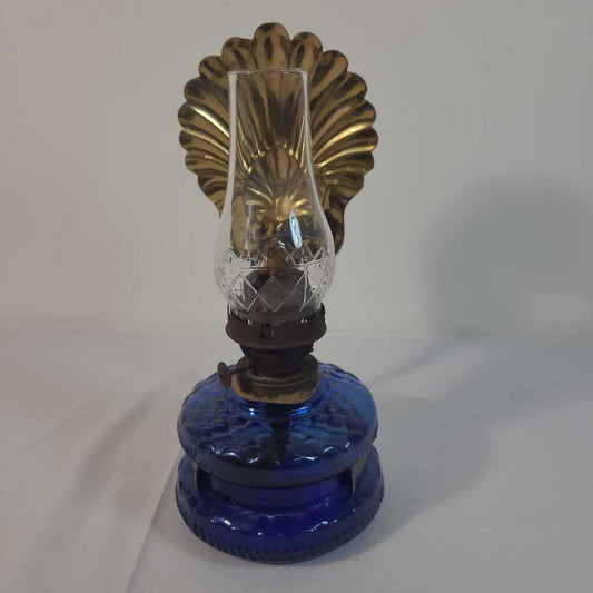WALL MOUNTED COBALT OIL LAMP