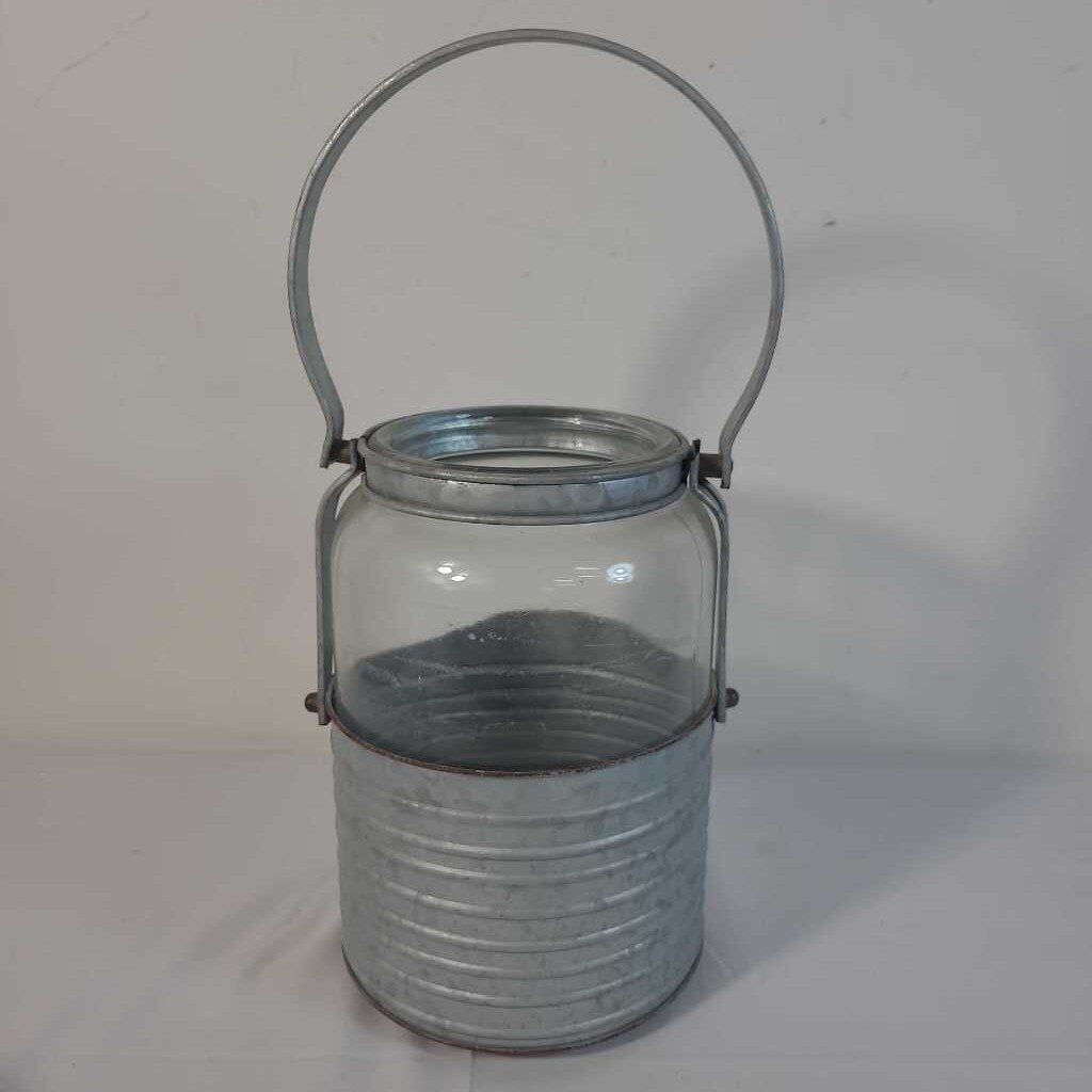 JAR IN GALVANIZED HOLDER W/HANDLE