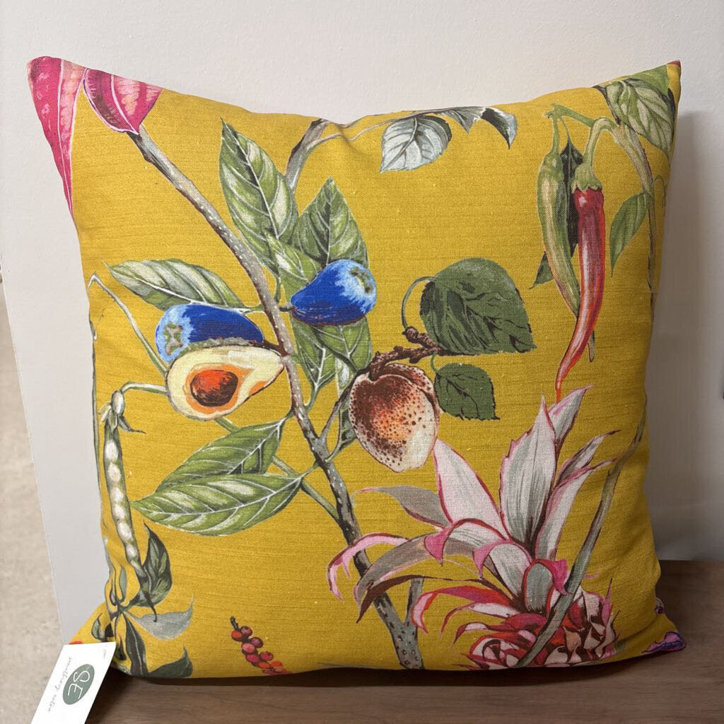 Botanical Yellow 22"x 22" Feather Insert Price for 1