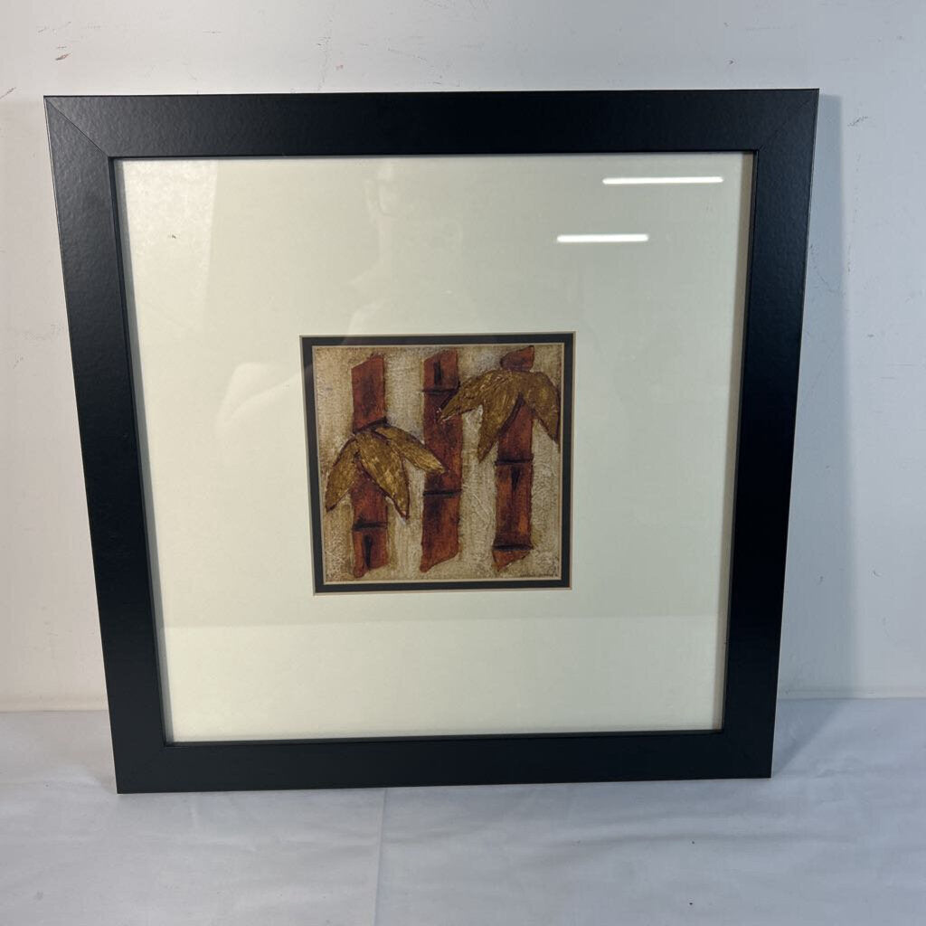 BLACK FRAMED BAMBOO PRINT