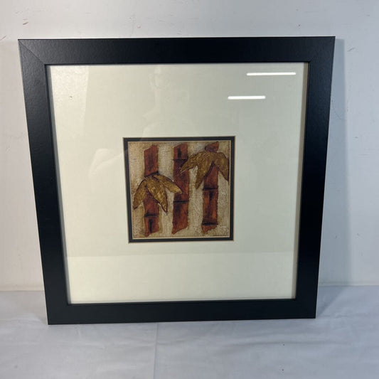 BLACK FRAMED BAMBOO PRINT