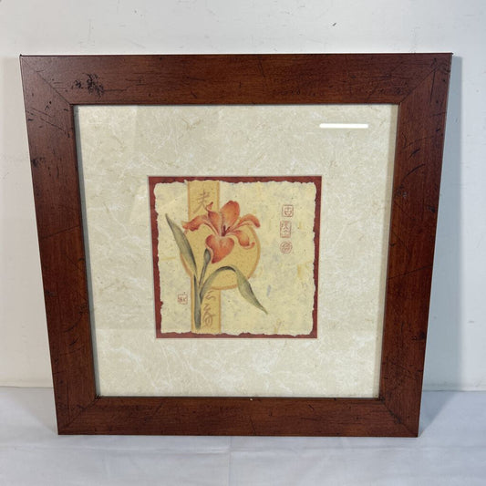 RED IRIS FRAMED PRINT