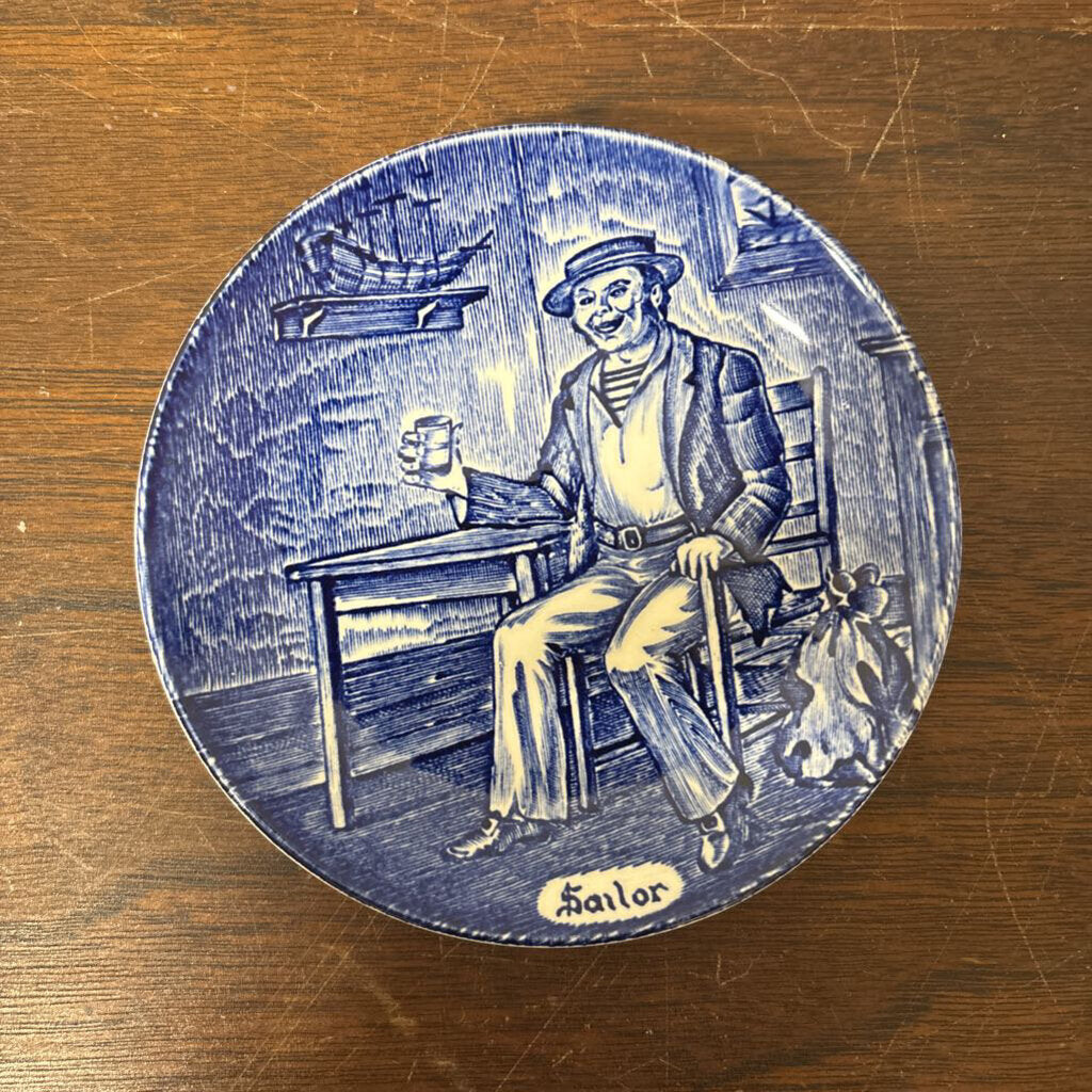 TRANSFERWARE 1960'S TRINKET DISH: SAILOR