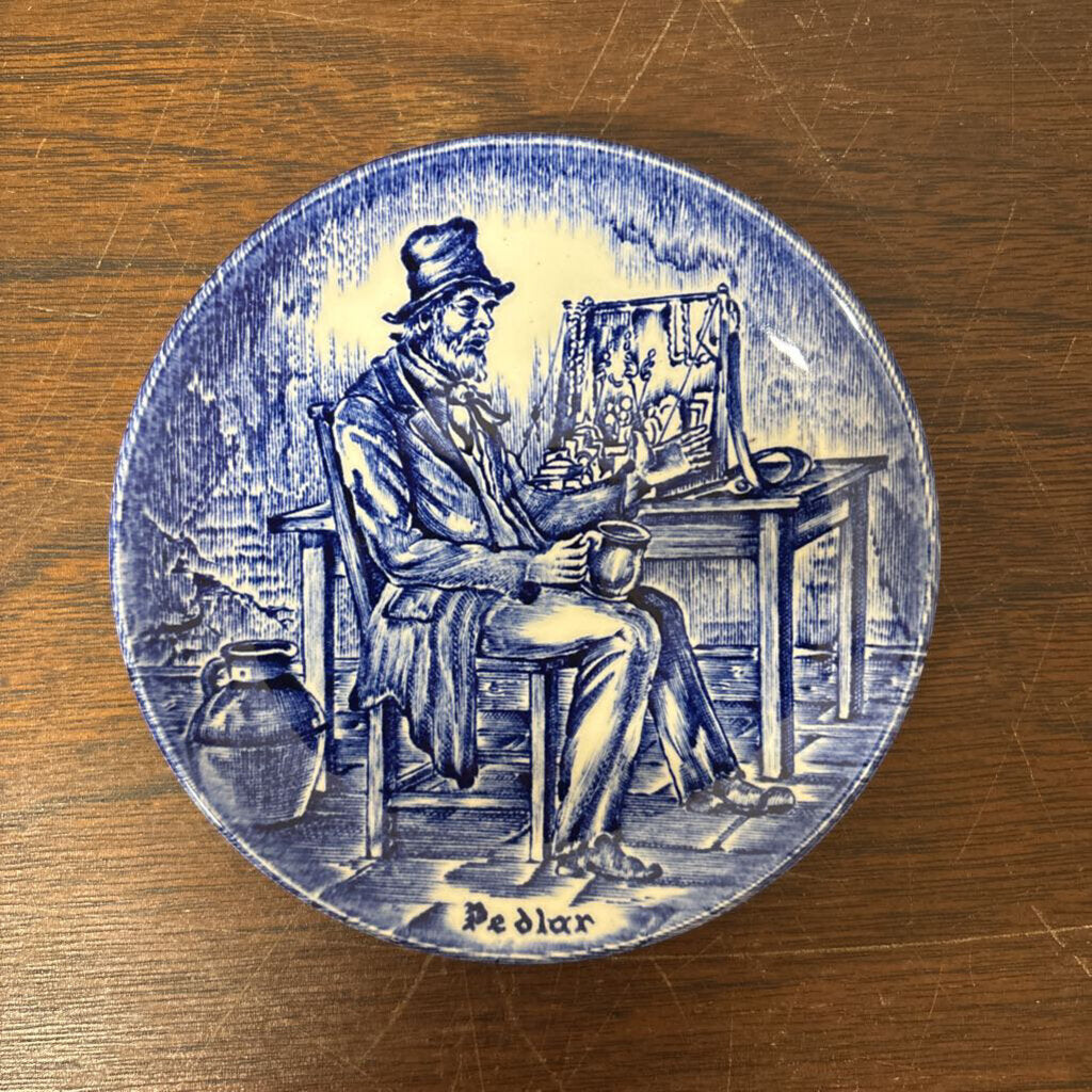 TRANSFERWARE 1960'S TRINKET DISH: PEDLAR
