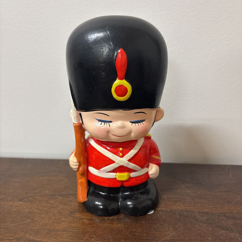 PIGGY BANK BRITISH ROYAL SOLDIER COLLECTORS ITEM 1960'S-1970'S