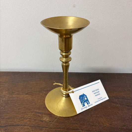 SOLID BRASS CANDLE STICK 1970'S 7"