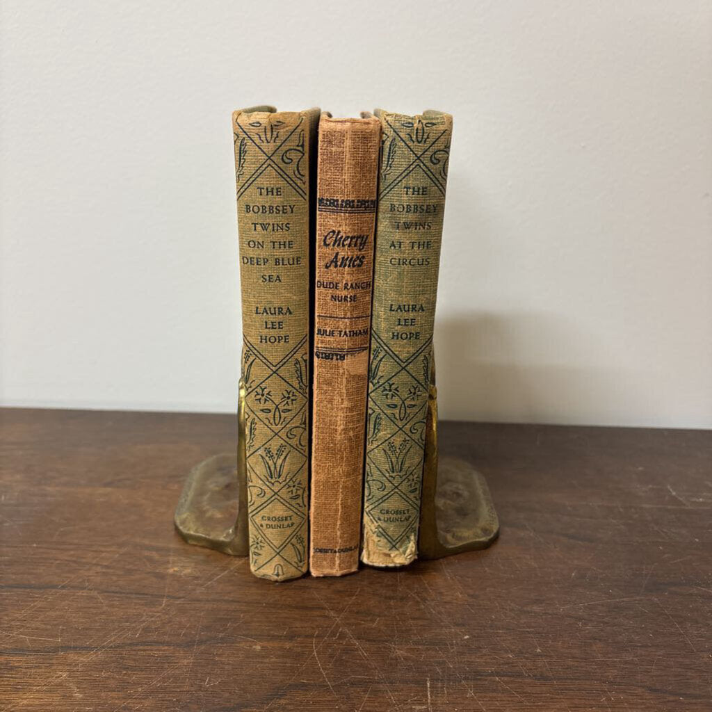 BOOKENDS BRONZE FINISH ARTS AND CRAFT NATIVE AMERICAN 1920'S-1930'S