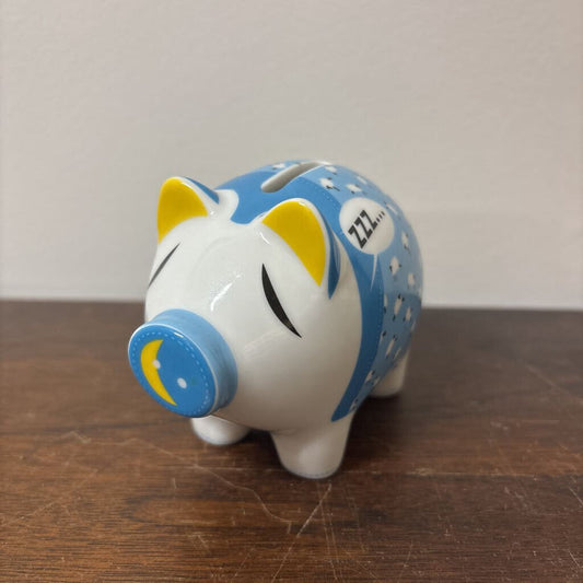 PIGGY BANK PROCELAIN MINI "SLEEPY TIME" PATTERN BY JULIEN CHUNG.