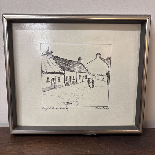 FRAMED ARTIST STEVEN DOYLE PEN AND INK DRAWING 1976