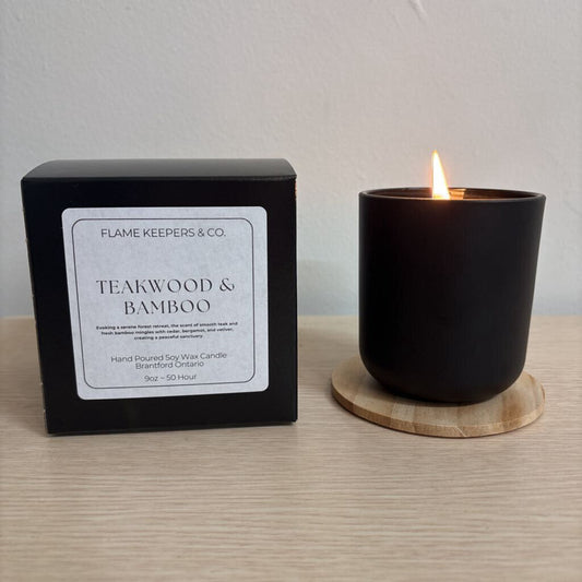 Teakwood & Bamboo 9oz Soy Wax Candle