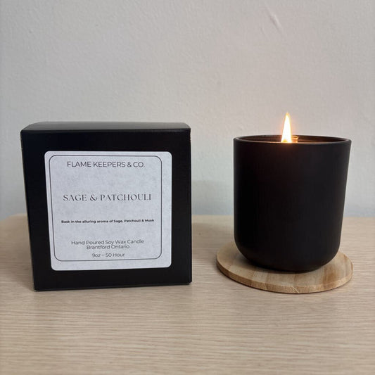 Sage & Patchouli Soy Wax 9oz Candle
