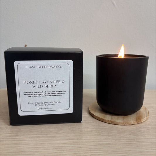 Honey Lavender & Wild Berry Soy Wax 9oz Candle