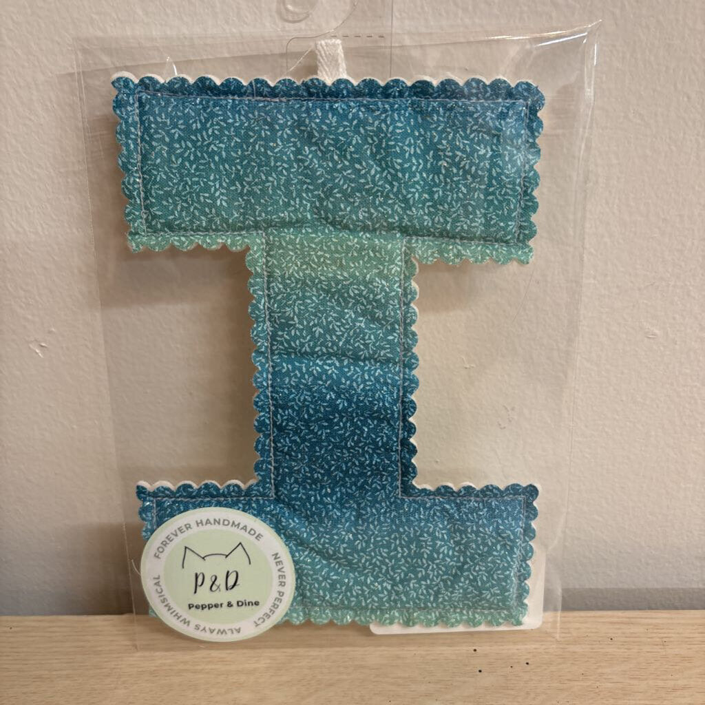 BANNER LETTER - "I" TEAL OMBRE