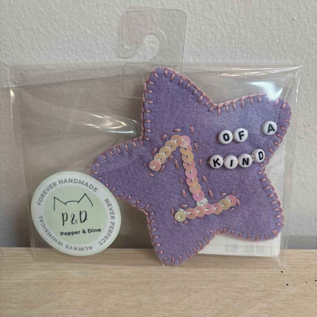 FELT BIRTHDAY BUTTON- "1 OF A KIND"