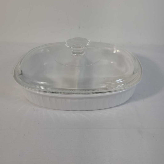 CORNING WARE DIVIDED DISH W/ LID