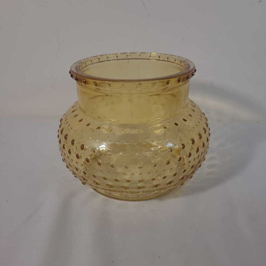 YELLOW GLASS VASE