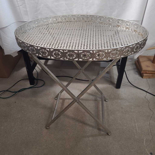 FOLDING SILVER TABLE