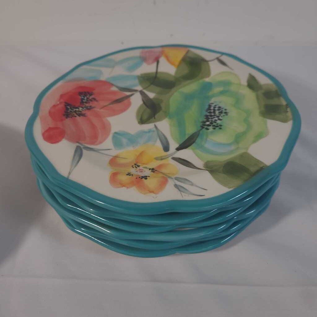 S/6 PIONEER WOMAN SALAD PLATES