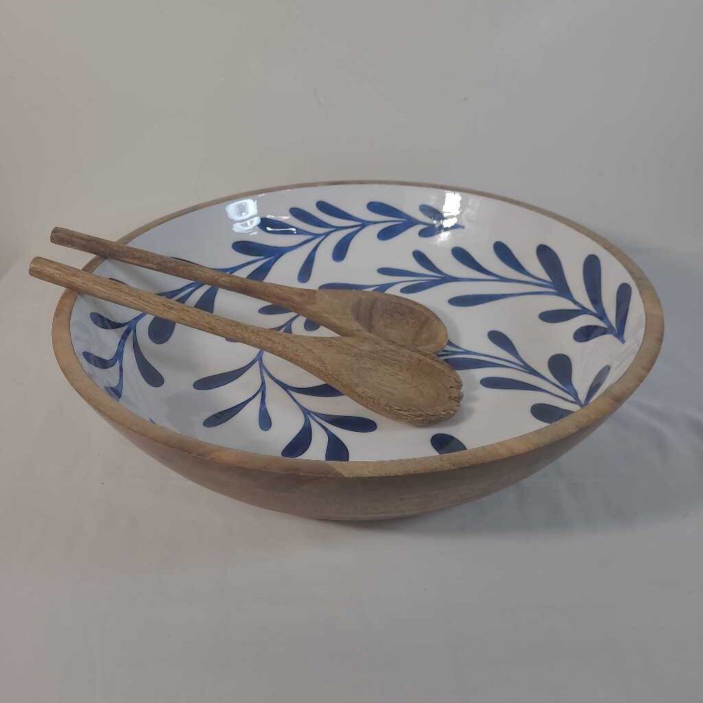 XL SALAD BOWL W/SALAD TONGS