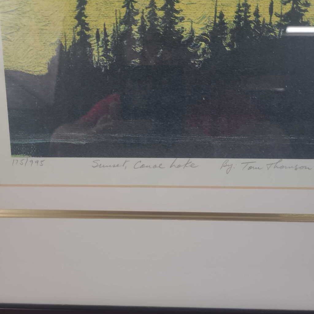 ROUND LAKE & SUNSET, CANOE LAKE - T.THOMPSON