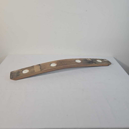 WOODEN BARREL TEALIGHT HOLDER