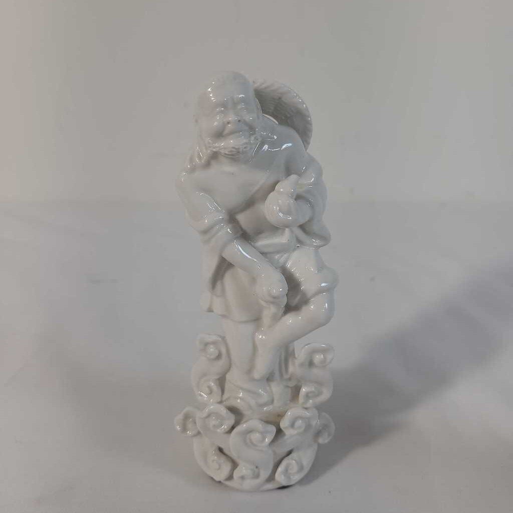 WHITE PORCELAIN CHINESE GOD FIGURINE