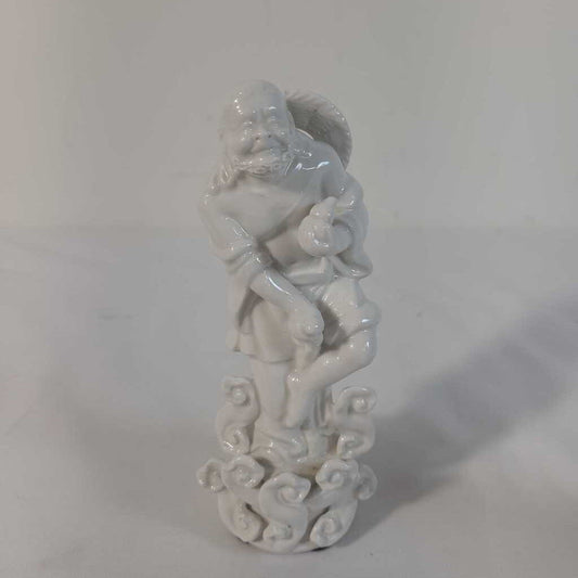 WHITE PORCELAIN CHINESE GOD FIGURINE