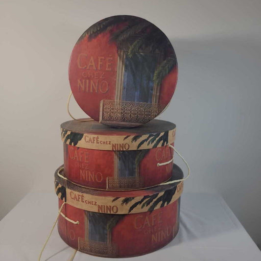 S/3 CAFE CHEZ NINO HAT BOXES