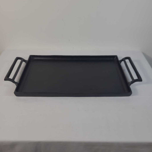 RECTANGULAR BLACK METAL TRAY