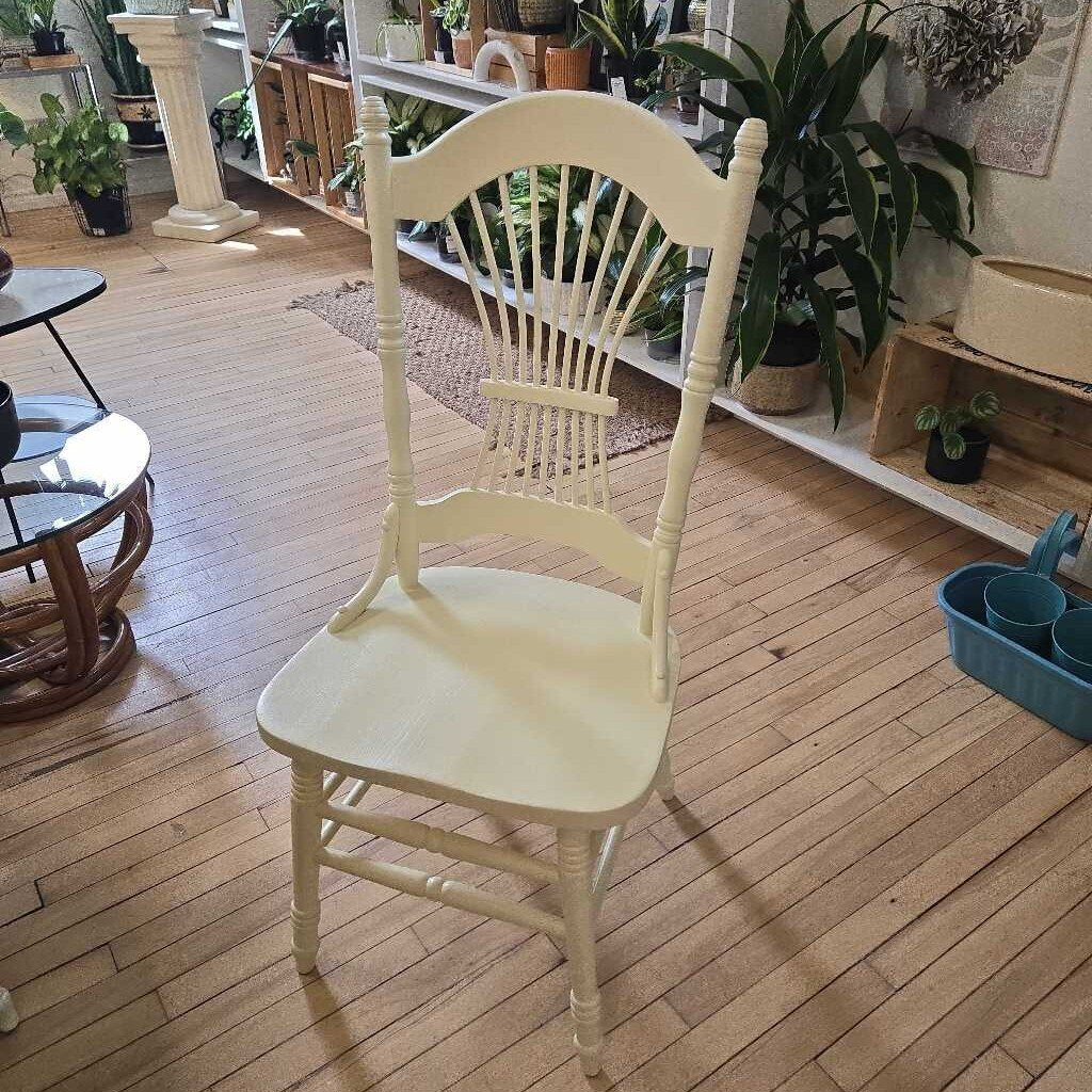 REFINISHED TABLE 6 CHAIRS & BENCH 24"LEAF