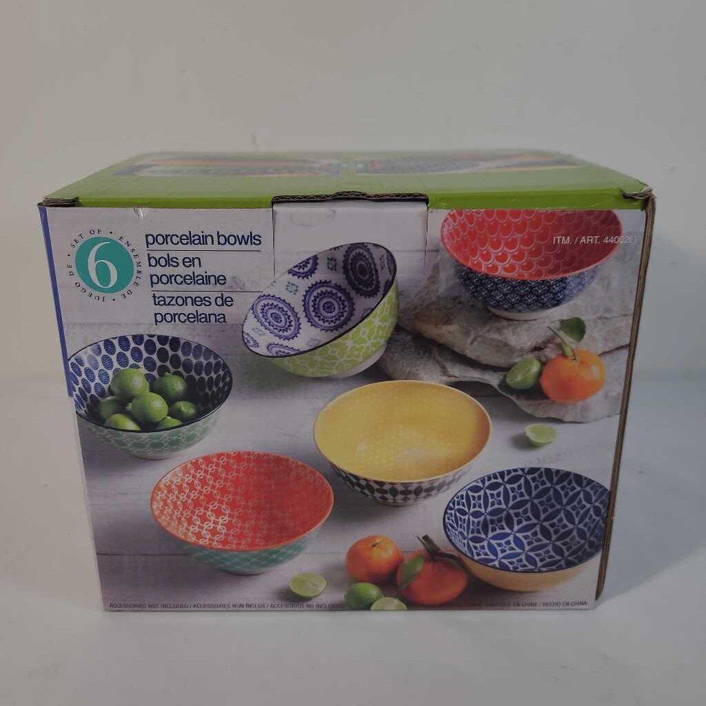 NIB S/6 PORCELAIN BOWLS