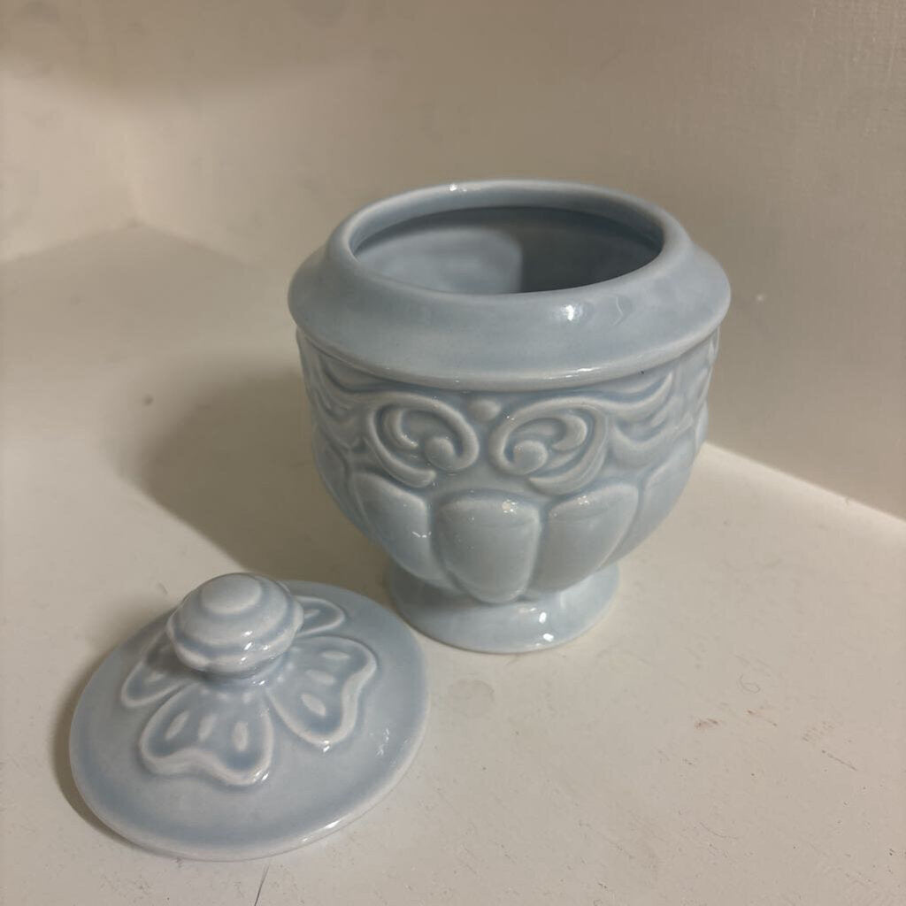 Vintage Light Blue Ceramic Trinket Dish