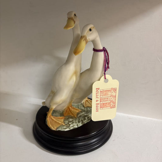 Pair of Geese on Wood Base - Kaiser W. Germany