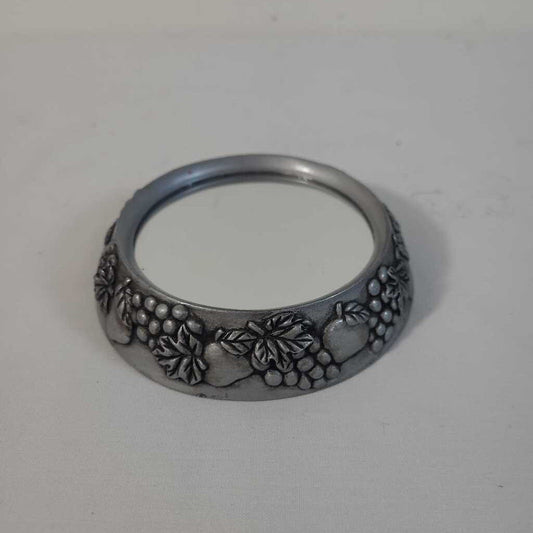 PEWTER MIRRORED CANDLE HOLDER