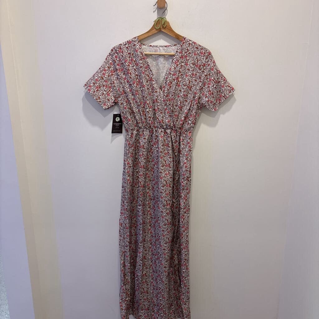 PINK FLORAL MAXI DRESS