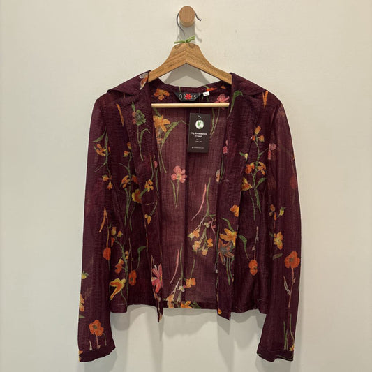 VINATGE RED MESH BOTTON UP