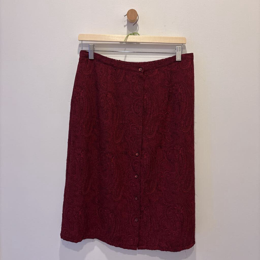 VINATGE RED BOTTON UP SKIRT