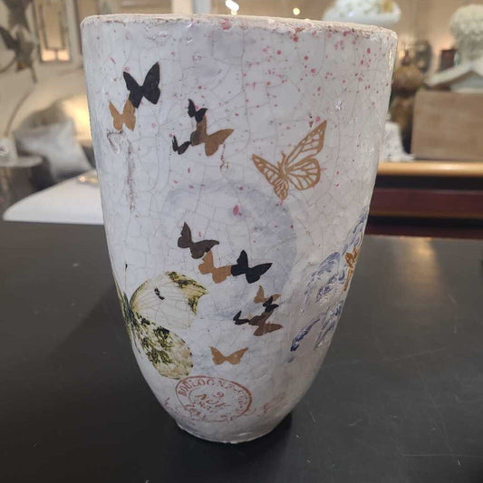 CERAMIC BUTTERFLY VASE