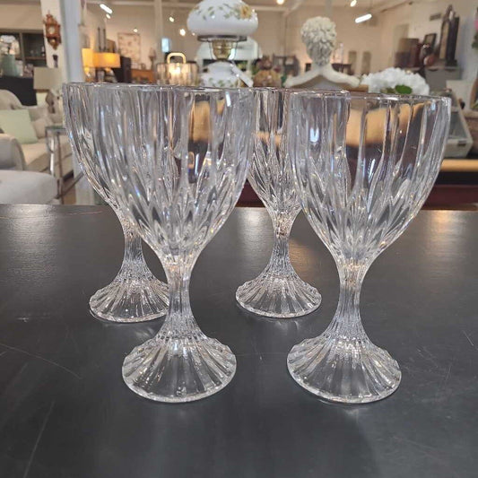 S/4 MIKASA PARK LANE CRYSTAL WINE GLASSES