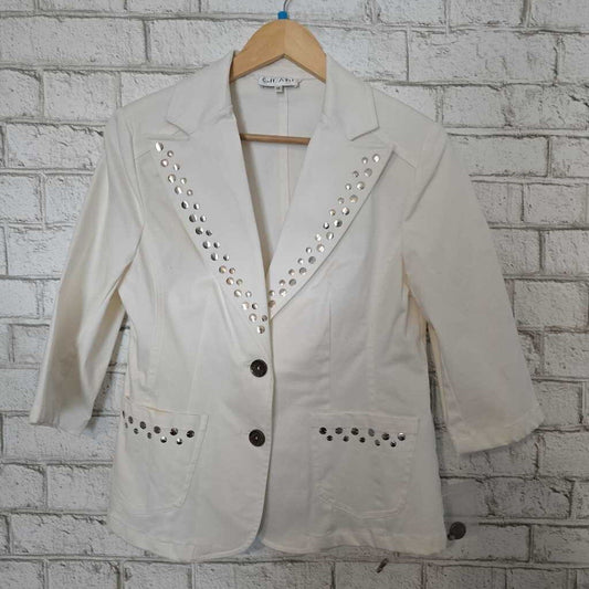 Gilani White Jacket/Blazer Sz10