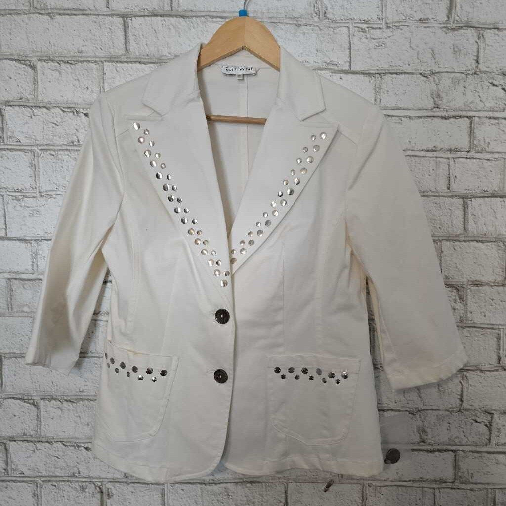 Gilani White Jacket/Blazer Sz10