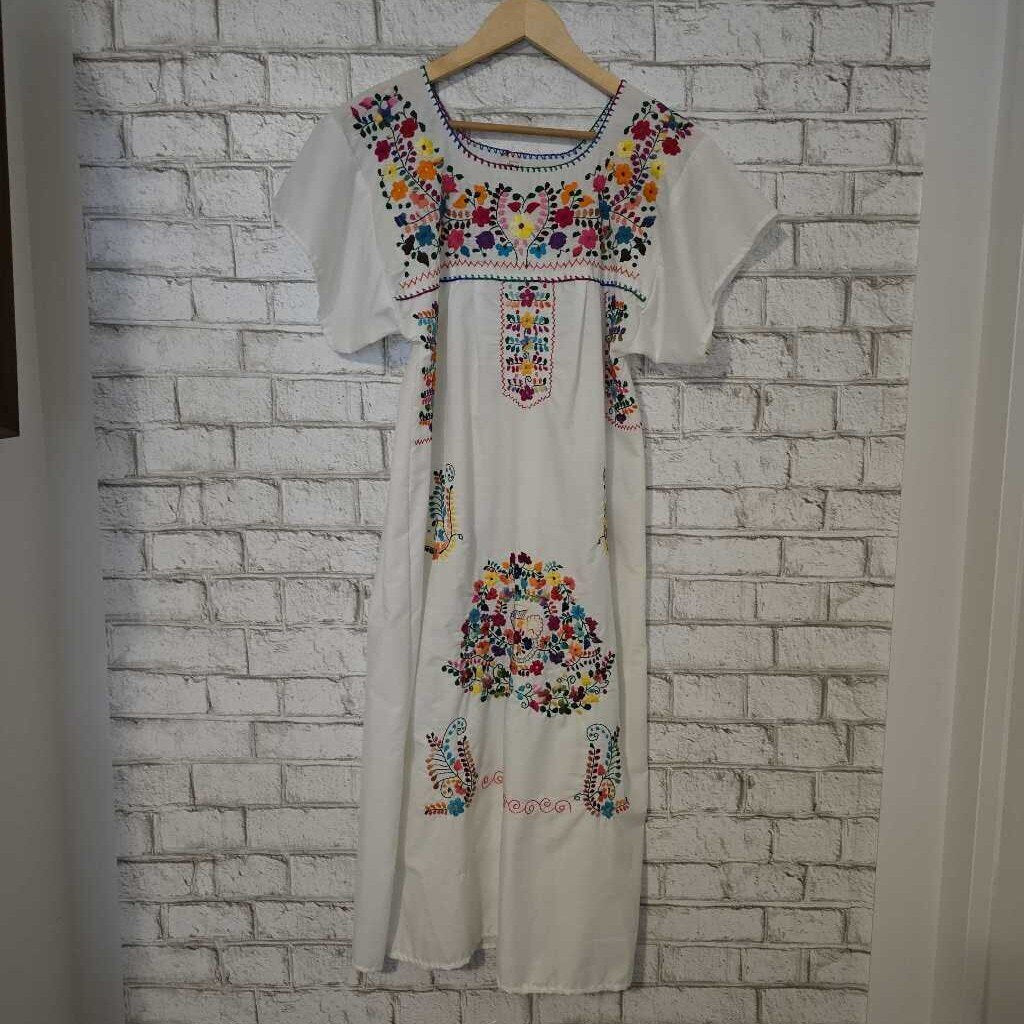 Handmade & Embroidered White Dress