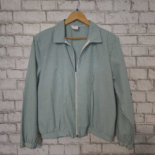 Vayola Canada Green Stripe Jacket M