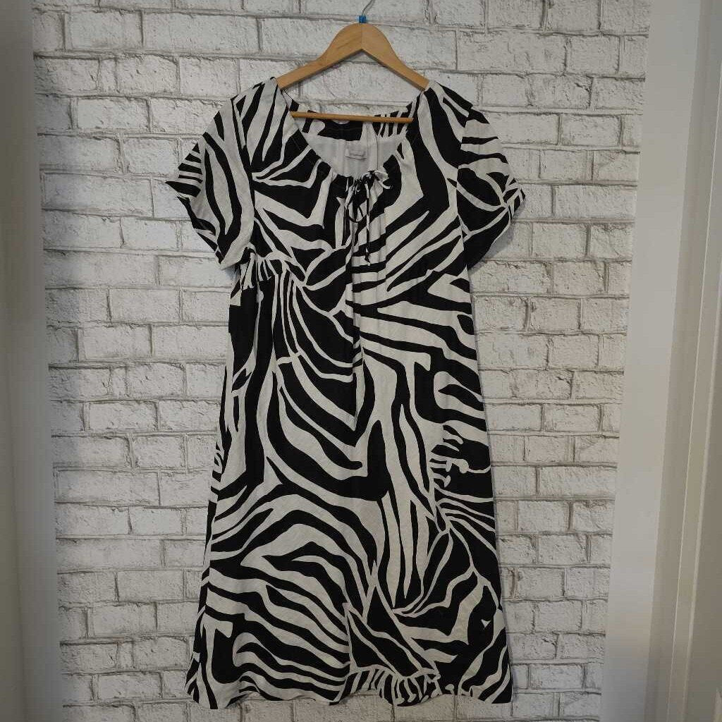 Windsmoor Linen Printed Dress Sz18