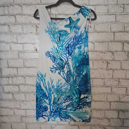Roidal Spain Beach Dress Blue Coral