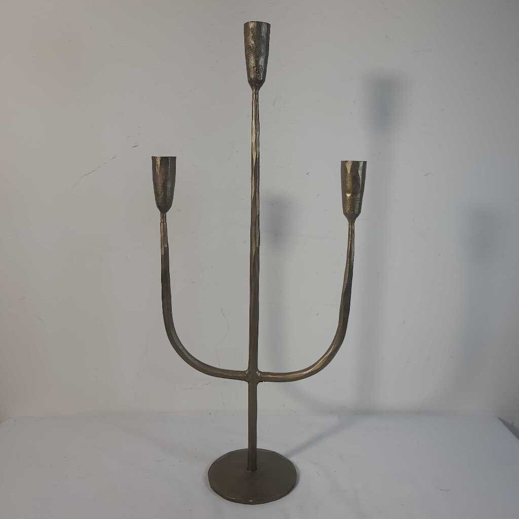 METAL CANDELABRE ANTIQUE BRASS FINISH