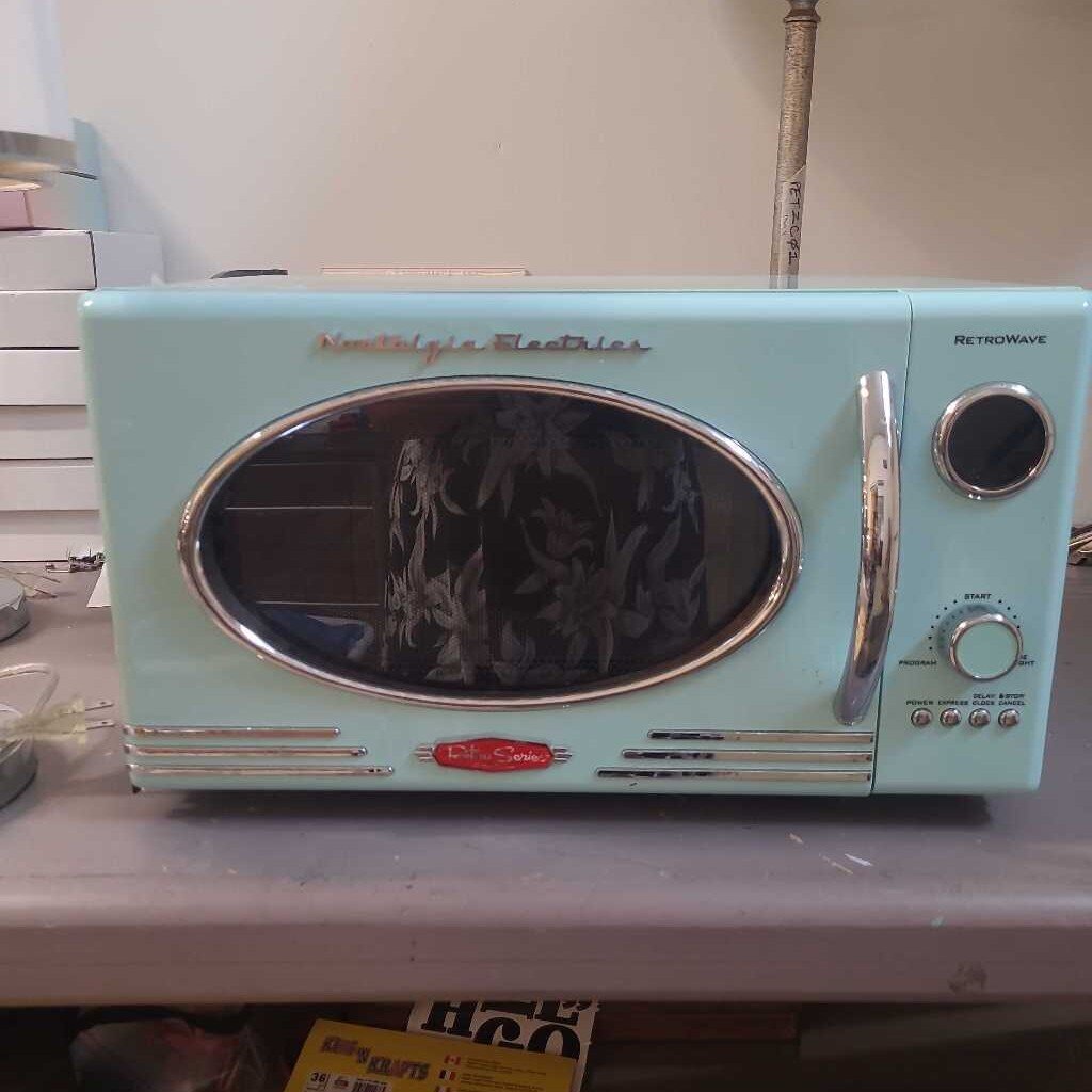 NOSTALGIA RETRO AQUA COUNTER MICROWAVE