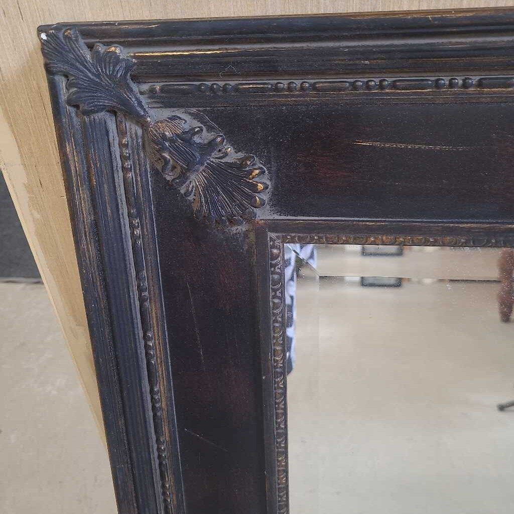 BLACK/ GOLD FRAMED BEVELED MIRROR
